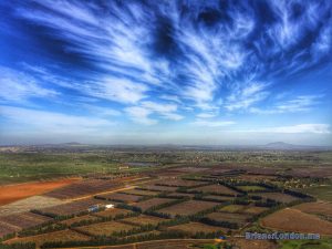 Looking east from Golan Heights, Israel into Syria