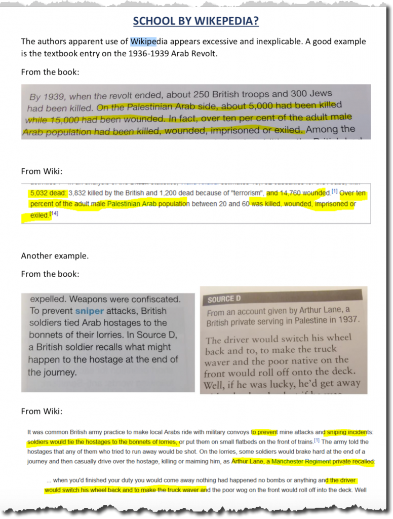 School by Wikipedia extract from David Collier’s report on UK Pearson Textbook.